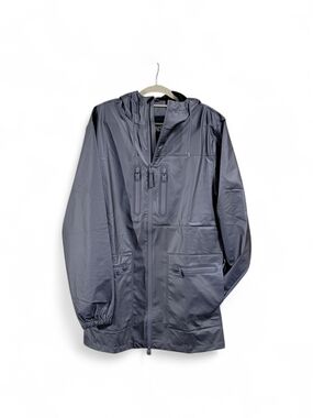 Rains Men's Cargo Long W3 Hooded Raincoat